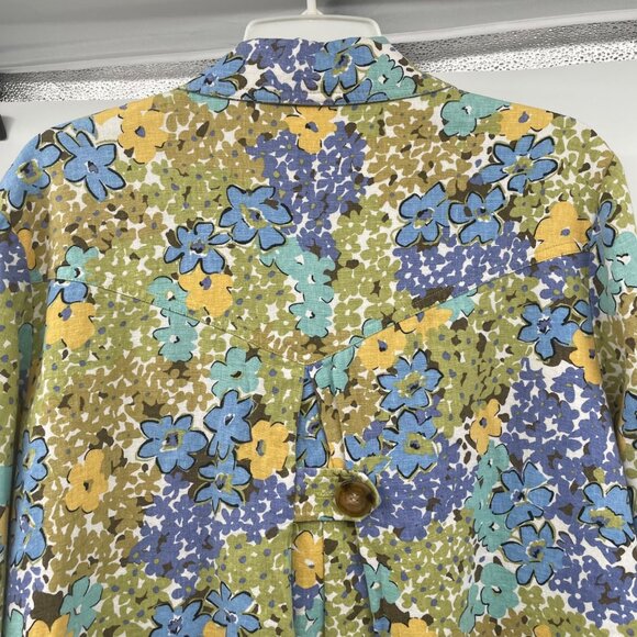 RQT Womens Floral Single Button Blazer Multicolor Size XL Pockets - Picture 6 of 8